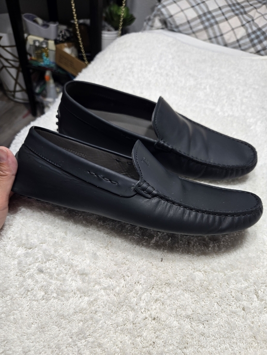 Tod\'s Black Leather Slip On Driving Loafers Size 8 Men main image 5